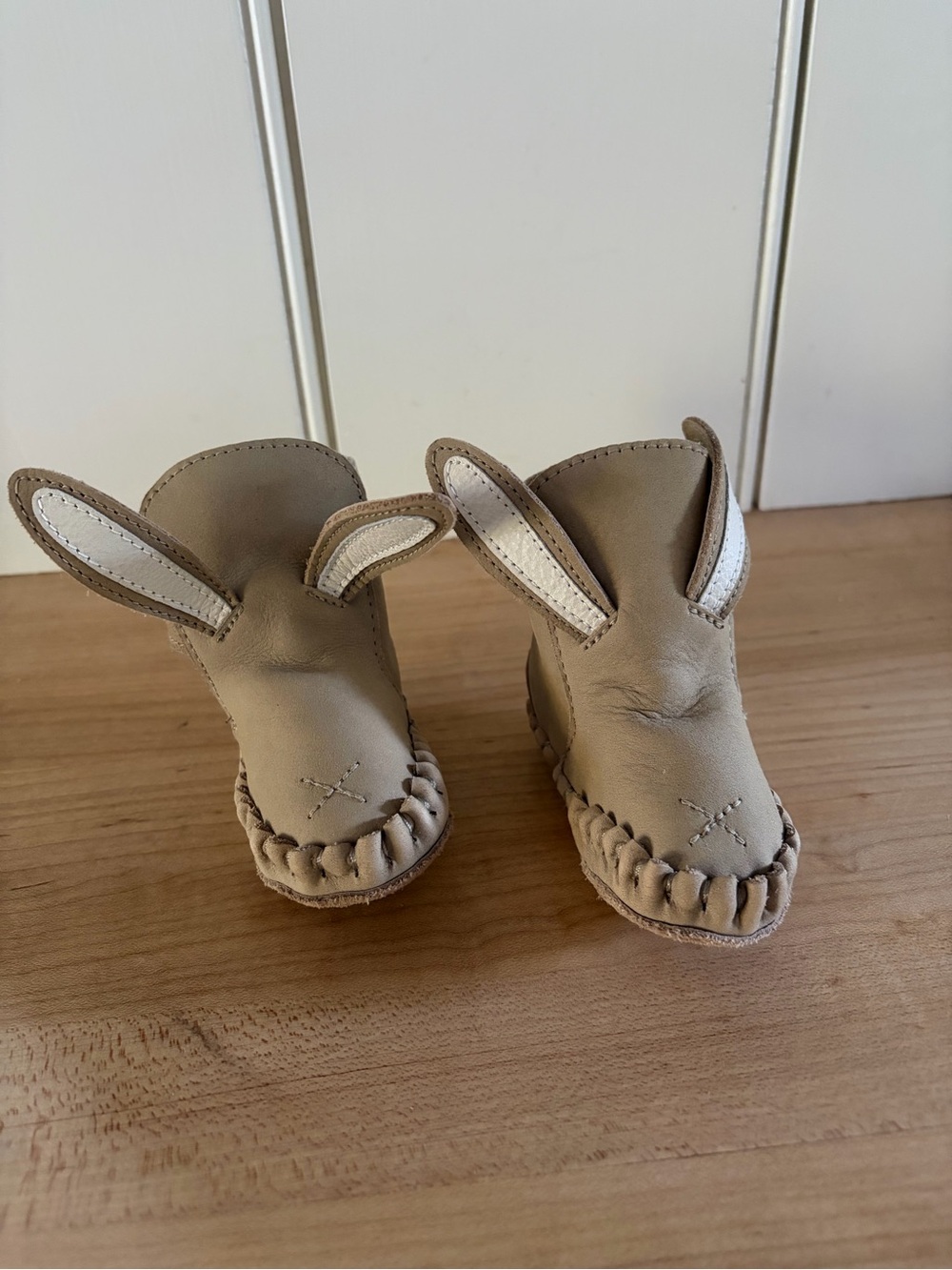 Kids Cream Faux-Fur Lined Booties